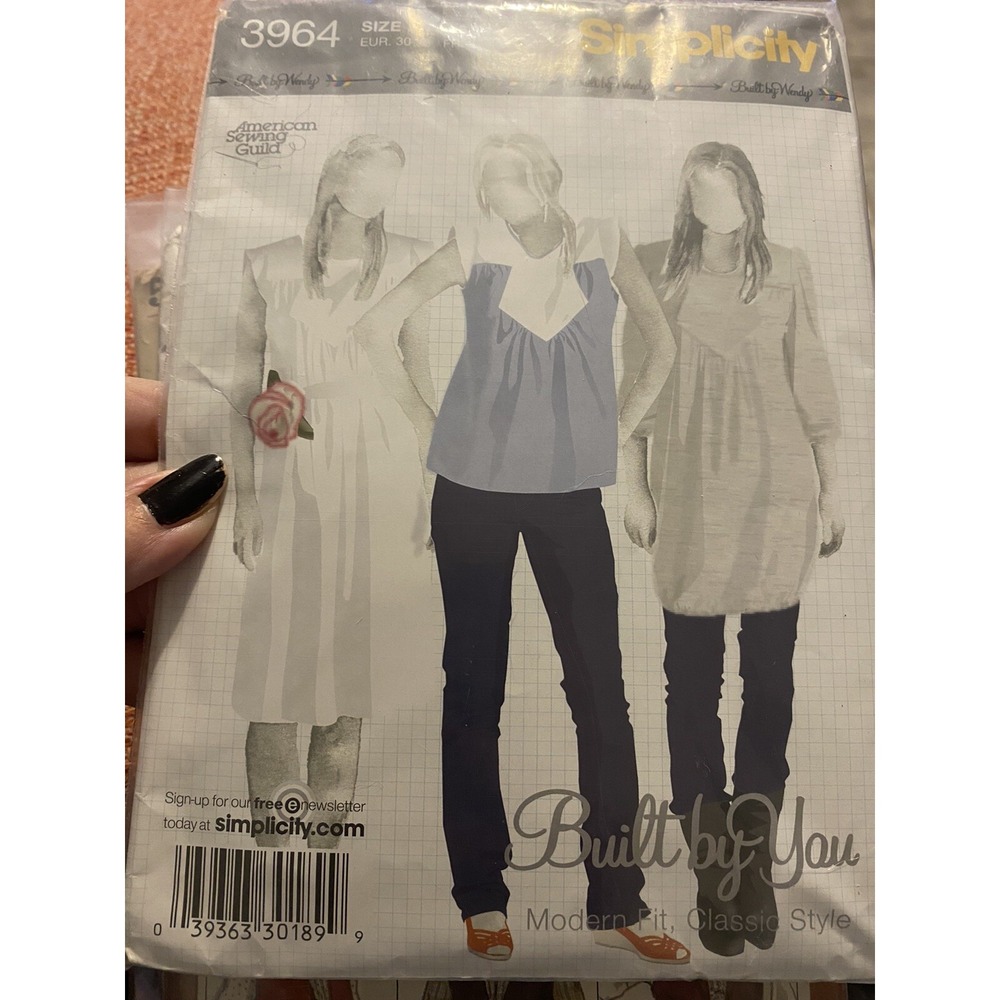 Simplicity 3964 Blouse and Dress Pattern Built by Wendy Size 4-12 Cut Complete